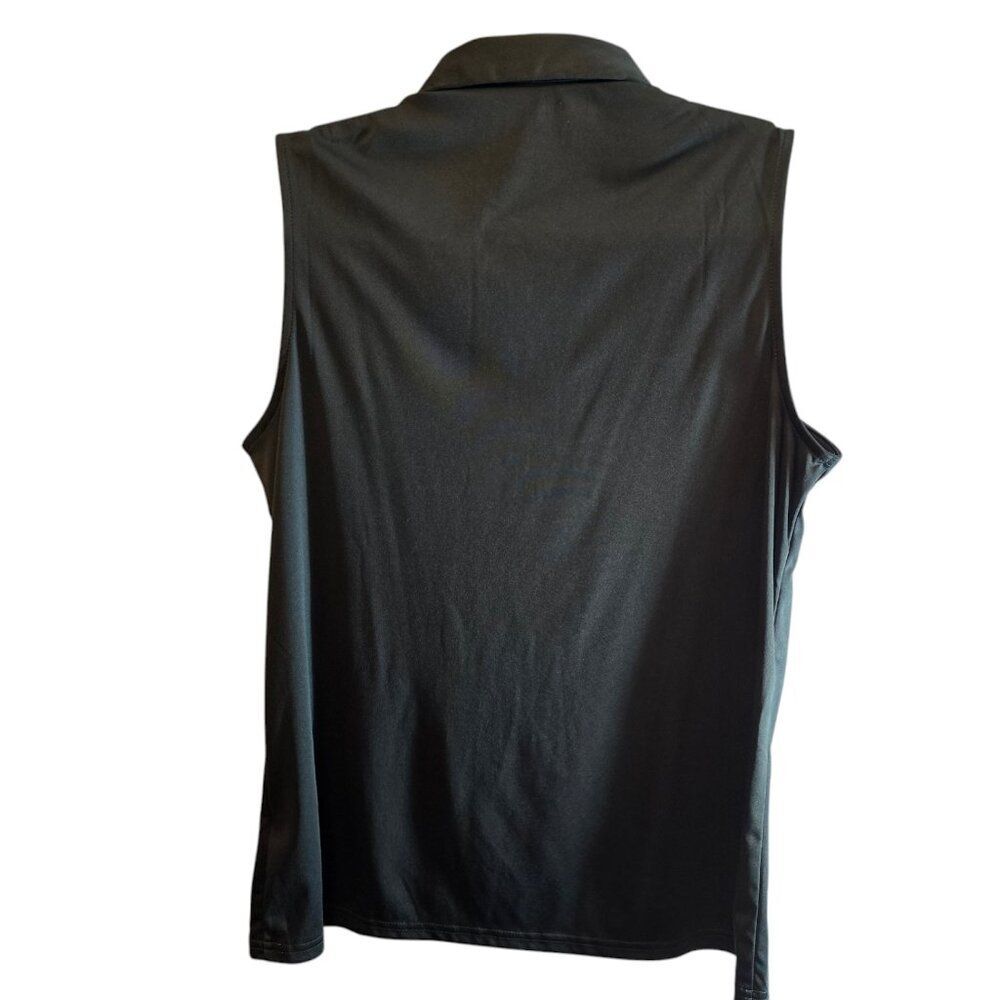 ANTIGUA TAMPA BAY BUCCANEERS WOMENS SLEEVELESS POLO SIZE LARGE CHARCOAL GRAY - Picture 5 of 7